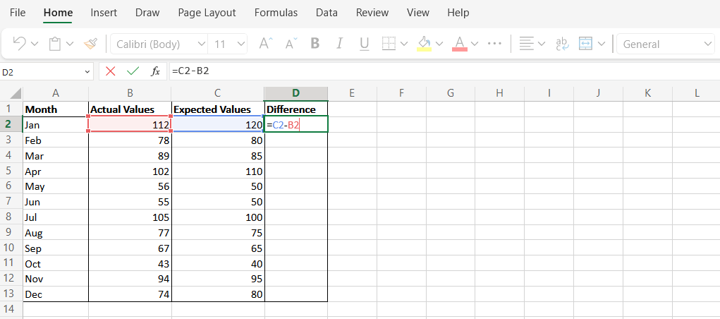 cách tính-trung bình-bình phương-lỗi-mse-in-microsoft-excel-4-nén - Help Desk Geek Cách tính lỗi bình phương trung bình (MSE) trong Microsoft Excel hình 4