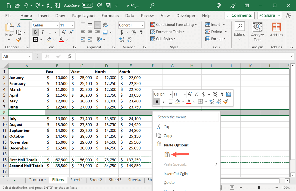 cách di chuyển hàng trong microsoft-excel-10 được nén - Help Desk Geek Cách di chuyển hàng trong Microsoft Excel hình 11