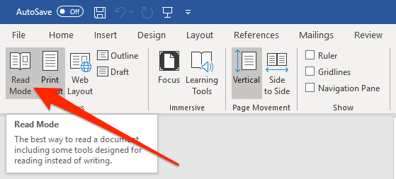chế độ đọc - Help Desk Geek Xem tài liệu Word ở Chế độ toàn màn hình hình 8