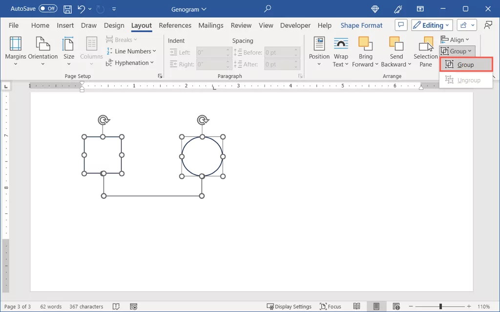 cách tạo một genogram-in-microsoft-word-18-nén - Help Desk Geek Cách tạo Genogram trong Microsoft Word ảnh 18