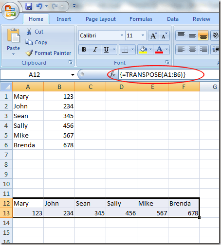 2 cách sử dụng hàm Transpose của Excel 4 Các cột Excel được chuyển thành hàng