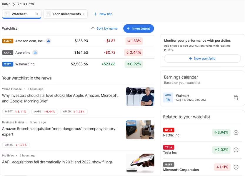 cách thiết lập-một-cổ phiếu-danh sách theo dõi-trên-google-finance-11-nén - Mẹo kỹ thuật trực tuyến Xem hình ảnh Danh sách theo dõi của bạn