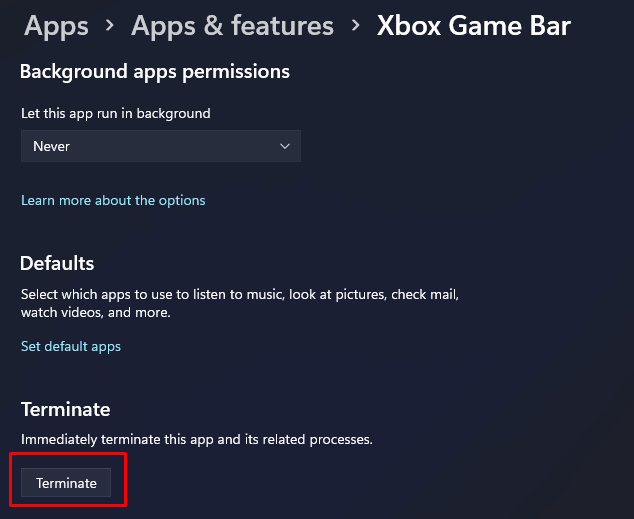 cách tắt hoặc gỡ cài đặt-xbox-game-bar-in-windows-11-23-nén - Help Desk Geek Cách tắt hoặc gỡ cài đặt Xbox Game Bar trong Windows 11 hình 23