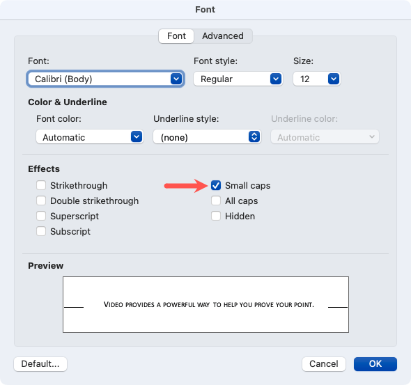 cách áp dụng-small-caps-in-microsoft-word-5-nén - Bộ phận trợ giúp Geek Cách viết hoa nhỏ trong Microsoft Word hình 6