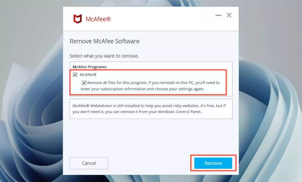 cách hoàn toàn gỡ cài đặt và xóa-mcafee-khỏi-windows-11-4-nén - Help Desk Geek Cách gỡ cài đặt và xóa hoàn toàn McAfee khỏi Windows 11 hình 4