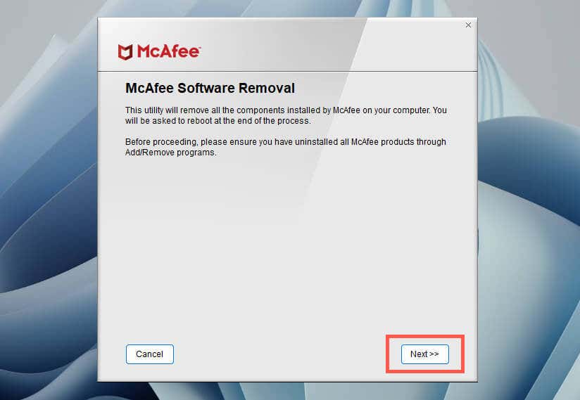 cách gỡ bỏ hoàn toàn và gỡ bỏ-mcafee-khỏi-windows-11-9-nén - Help Desk Geek Cách gỡ cài đặt và xóa hoàn toàn McAfee khỏi Windows 11 hình 9