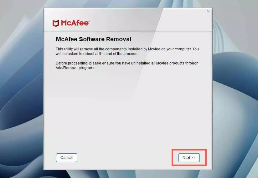 cách gỡ bỏ hoàn toàn và gỡ bỏ-mcafee-khỏi-windows-11-9-nén - Help Desk Geek Cách gỡ cài đặt và xóa hoàn toàn McAfee khỏi Windows 11 hình 9