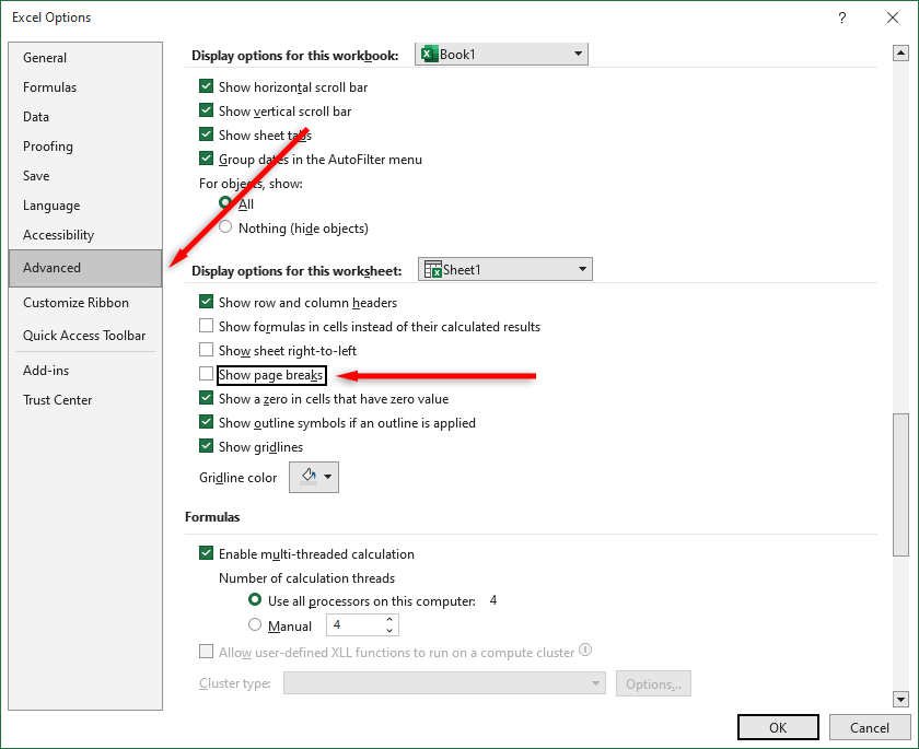 cách thoát khỏi dòng chấm-trong-microsoft-excel-6-nén - Bộ phận trợ giúp Geek Cách loại bỏ các đường chấm trong Microsoft Excel hình 6