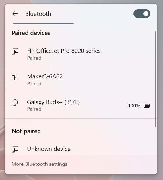 cách bật bluetooth trong windows-11-3 được nén - Help Desk Geek Cách bật Bluetooth trong Windows 11 hình 3