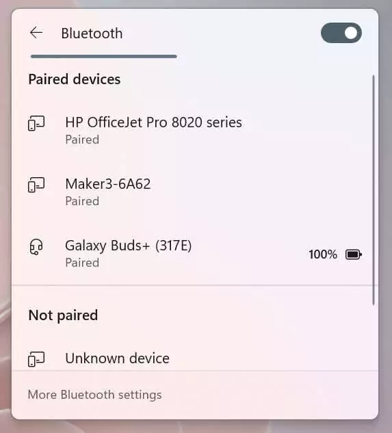 cách bật bluetooth trong windows-11-3 được nén - Help Desk Geek Cách bật Bluetooth trong Windows 11 hình 3