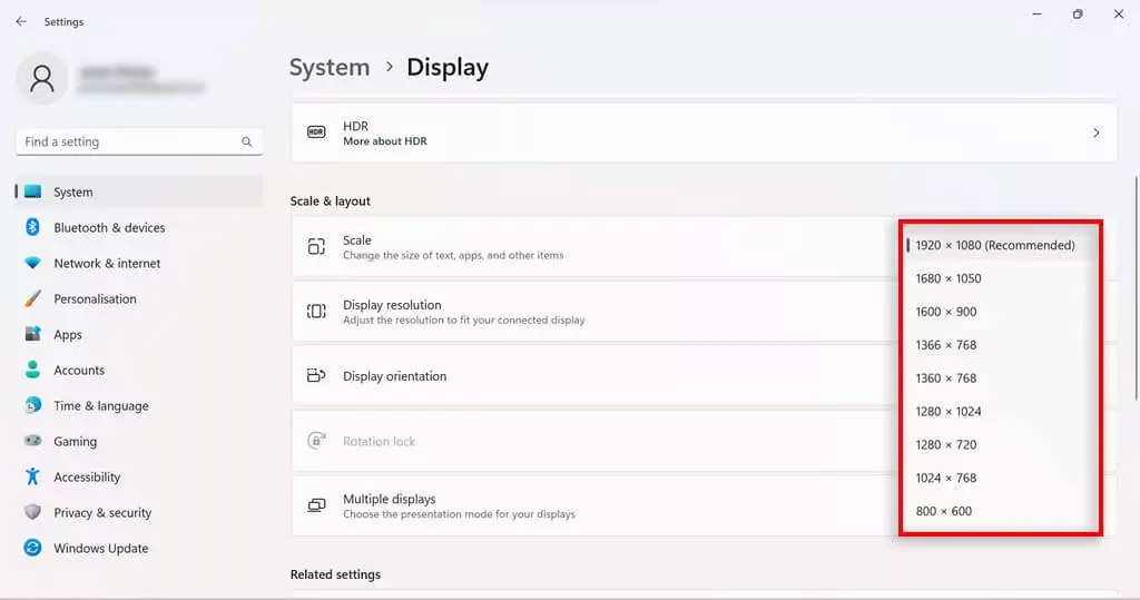 hdg-how-to-change-the-screen-độ phân giải-in-windows-11-4-nén - Help Desk Geek Cách thay đổi độ phân giải màn hình Windows 11 hình 4