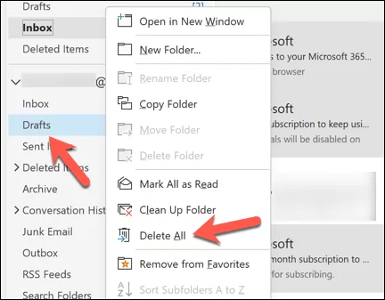 cách xóa-nhiều-email-in-microsoft-outlook-8-nén - Help Desk Geek Cách xóa nhiều email trong Microsoft Outlook hình 8