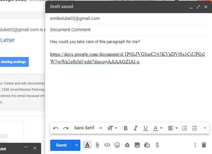 dán-bình luận-liên kết - Help Desk Geek Cách Google Docs Chat giúp bạn cộng tác trên Documents hình 10