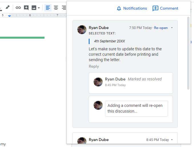 lịch sử bình luận - Help Desk Geek Cách Google Docs Chat giúp bạn cộng tác trên Documents hình 11