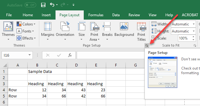 Căn giữa dữ liệu bảng tính của bạn trong Excel để in ảnh 3