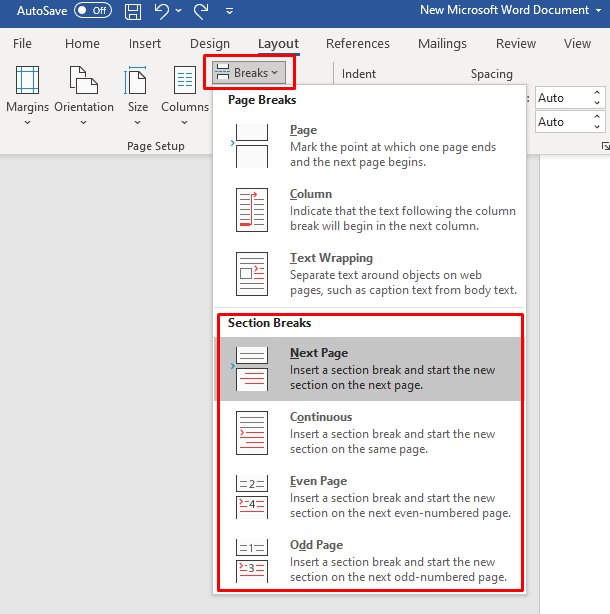 cách xóa-phần-breaks-in-microsoft-word-16-nén - Bộ phận trợ giúp Geek Cách loại bỏ ngắt phần trong Microsoft Word hình 16