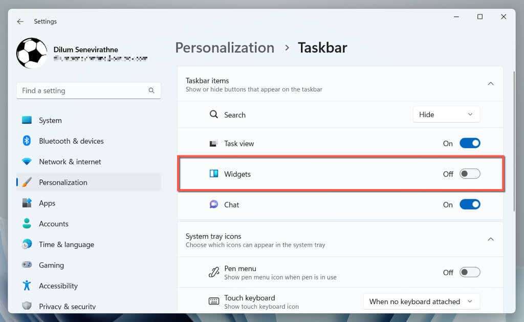cách hiển thị hoặc xóa-thời tiết trên windows-11-thanh tác vụ-8-nén - Help Desk Geek Cách hiển thị hoặc xóa thời tiết trên thanh tác vụ Windows 11 ảnh 8