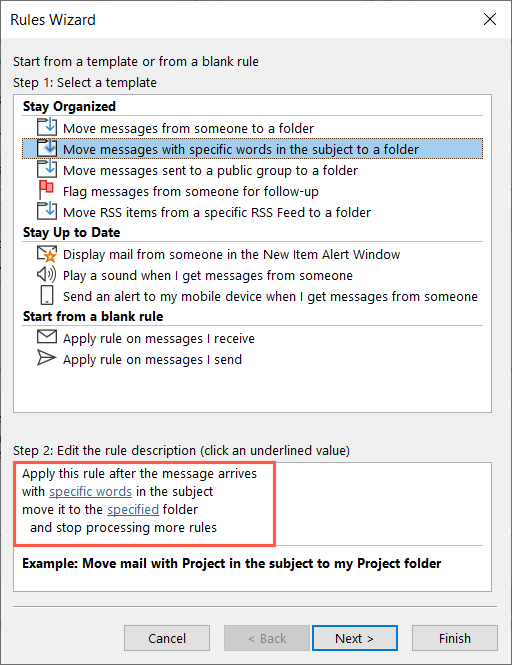 cách tạo-quy tắc-in-microsoft-outlook-3-nén - Bộ phận trợ giúp Geek Cách tạo quy tắc trong Microsoft Outlook hình 3