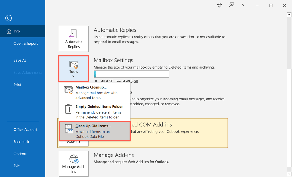 cách lưu trữ-email-in-microsoft-outlook-2-nén - Bộ phận trợ giúp Geek Cách lưu trữ email trong Microsoft Outlook hình 3