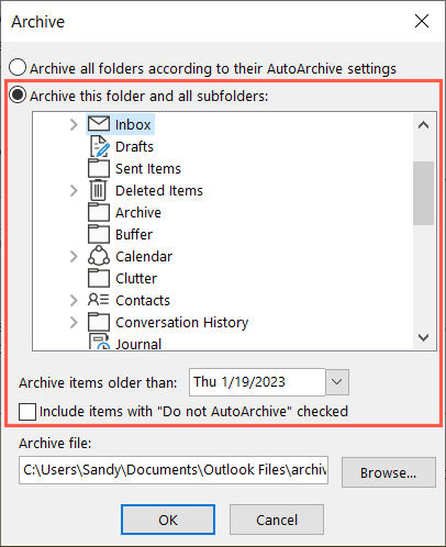 cách lưu trữ-email-in-microsoft-outlook-3-nén - Bộ phận trợ giúp Geek Cách lưu trữ email trong Microsoft Outlook hình 4