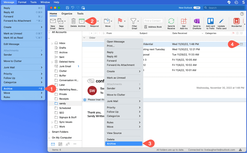 cách lưu trữ-email-in-microsoft-outlook-10-nén - Help Desk Geek Cách lưu trữ email trong Microsoft Outlook hình 11