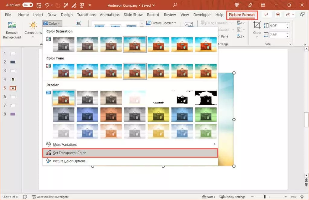 cách tạo hình ảnh hoặc nền trong suốt trong powerpoint-7-nén - Help Desk Geek Cách làm trong suốt ảnh hoặc nền trong ảnh PowerPoint 7