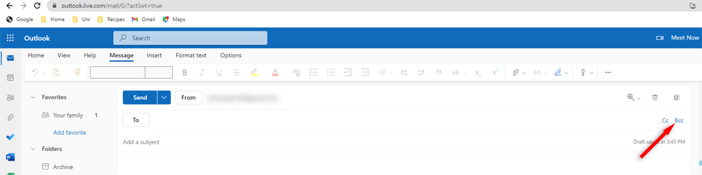 hdg-cách-thêm-và-sử dụng-blind-carbon-copy-bcc-in-outlook-messages-3-nén - Help Desk Geek Cách thêm và sử dụng Blind Carbon Copy (BCC) trong Tin nhắn Outlook hình 3