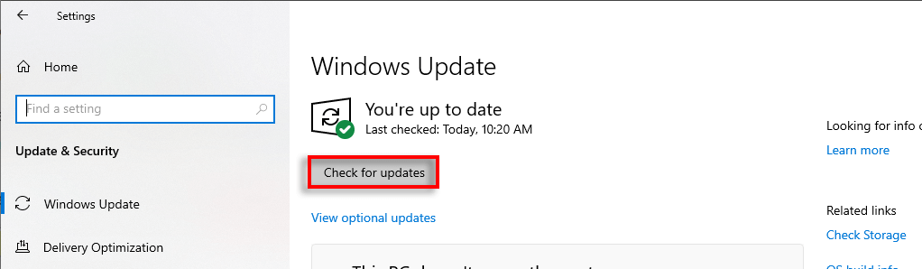 windows-search-bar-keeps-đóng-8-fixes-to-try-26-nén - Bộ phận trợ giúp Geek Chọn Kiểm tra cập nhật
