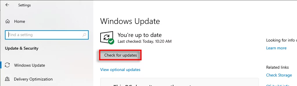 windows-search-bar-keeps-đóng-8-fixes-to-try-26-nén - Bộ phận trợ giúp Geek Chọn Kiểm tra cập nhật