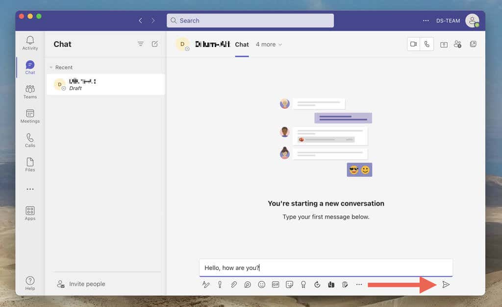 cách tạo một-một-một-hoặc-nhóm-trò chuyện-trong-microsoft-teams-6-nén - Help Desk Geek Cách tạo cuộc trò chuyện riêng tư hoặc nhóm trong Microsoft Teams hình 6