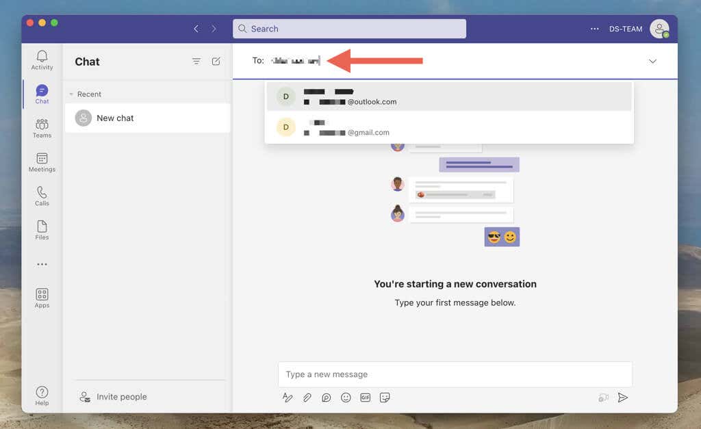 cách tạo một-một-một-hoặc-nhóm-trò chuyện-trong-microsoft-teams-4-nén - Help Desk Geek Cách tạo cuộc trò chuyện riêng tư hoặc nhóm trong Microsoft Teams hình 4