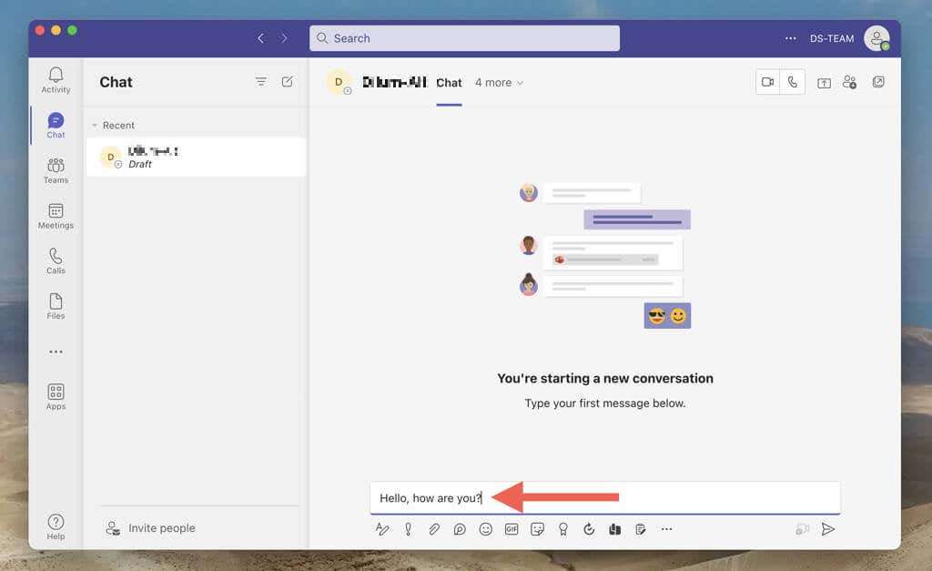 cách tạo một-một-một-hoặc-nhóm-trò chuyện-trong-microsoft-teams-5-nén - Help Desk Geek Cách tạo cuộc trò chuyện riêng tư hoặc nhóm trong Microsoft Teams hình 5