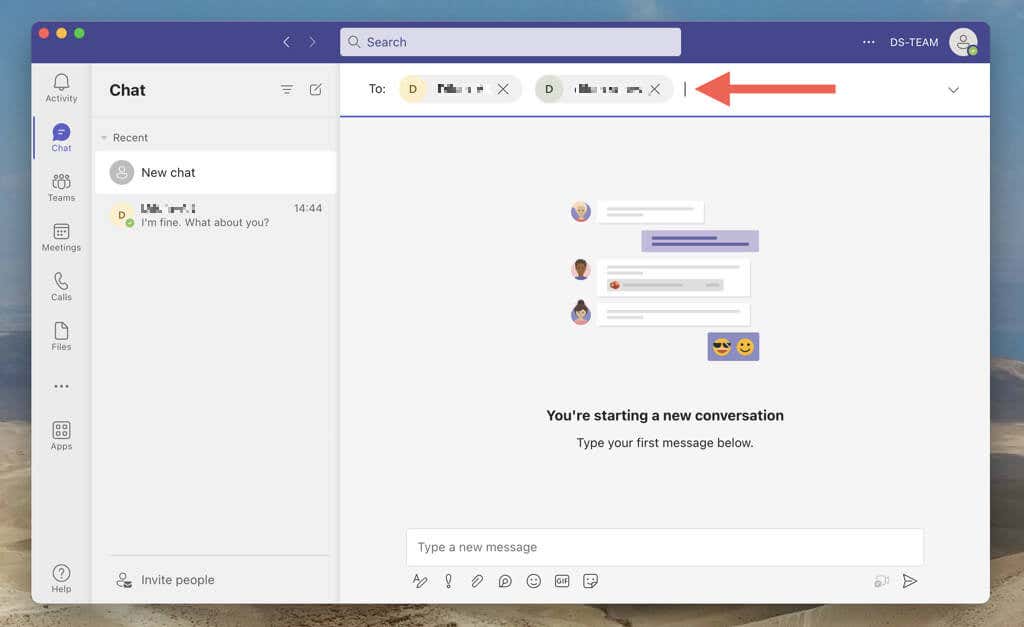 cách tạo một-một-một-hoặc-nhóm-trò chuyện-trong-microsoft-teams-13-nén - Help Desk Geek Cách tạo cuộc trò chuyện riêng tư hoặc nhóm trong Microsoft Teams hình 13