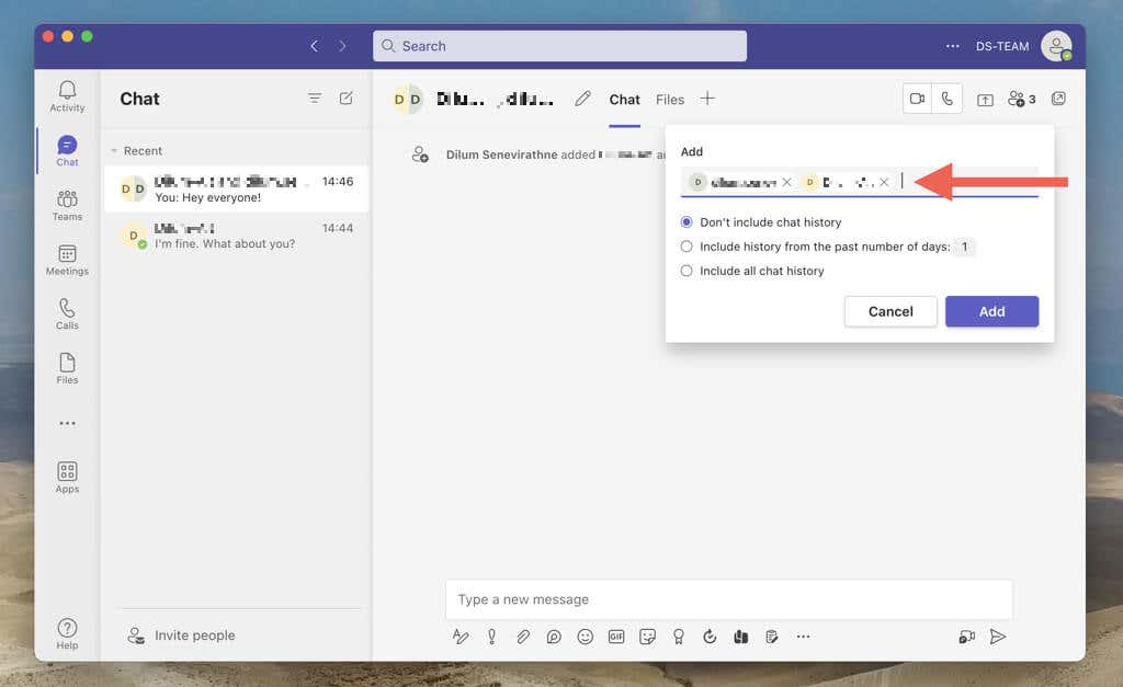 cách tạo một-một-một-hoặc-nhóm-trò chuyện-trong-microsoft-teams-17-nén - Help Desk Geek Cách tạo cuộc trò chuyện riêng tư hoặc nhóm trong Microsoft Teams hình 17