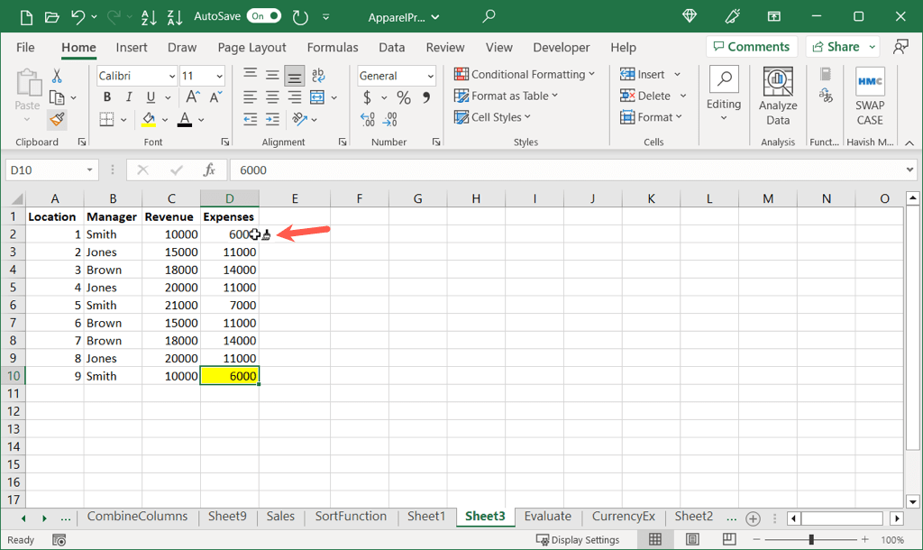 cách làm nổi bật ô và văn bản trong microsoft-excel-4 được nén - Help Desk Geek Cách đánh dấu ô và văn bản trong Microsoft Excel hình 5