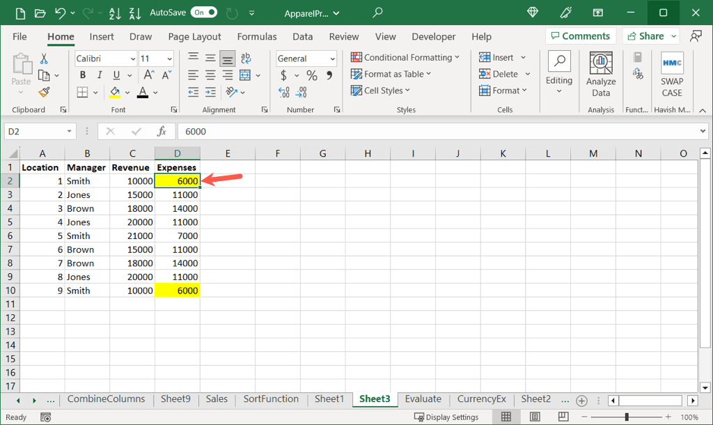 cách làm nổi bật ô và văn bản trong microsoft-excel-6 được nén - Help Desk Geek Cách đánh dấu ô và văn bản trong Microsoft Excel hình 7