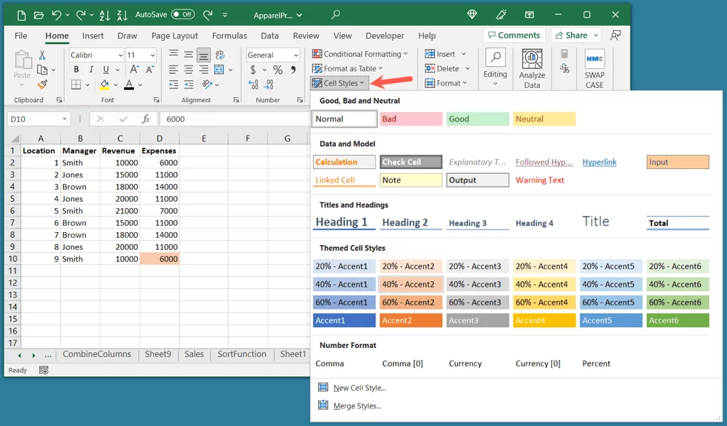 cách làm nổi bật ô và văn bản trong microsoft-excel-7 được nén - Help Desk Geek Cách đánh dấu ô và văn bản trong Microsoft Excel hình 8