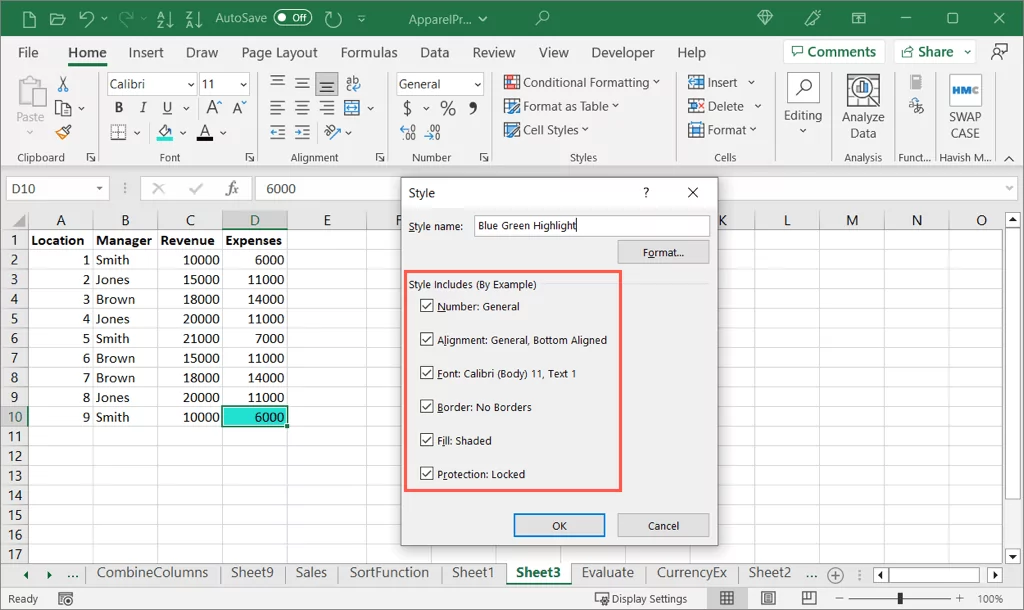cách làm nổi bật ô và văn bản trong microsoft-excel-11 được nén - Help Desk Geek Cách đánh dấu ô và văn bản trong Microsoft Excel hình 12