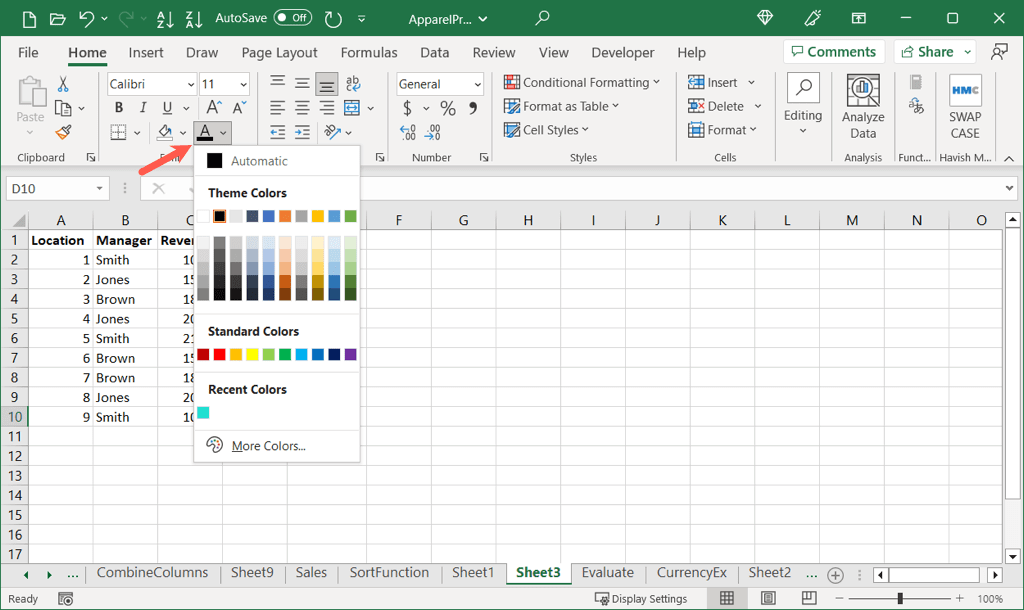 cách làm nổi bật ô và văn bản trong microsoft-excel-14 được nén - Help Desk Geek Cách đánh dấu ô và văn bản trong Microsoft Excel hình 15