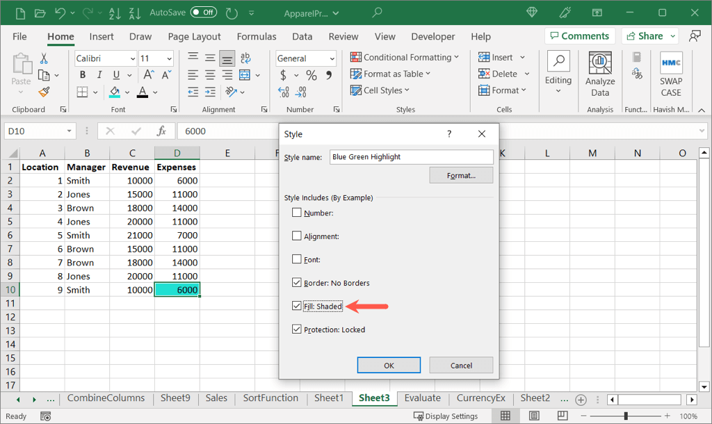 cách làm nổi bật ô và văn bản trong microsoft-excel-12 được nén - Help Desk Geek Cách đánh dấu ô và văn bản trong Microsoft Excel hình 13