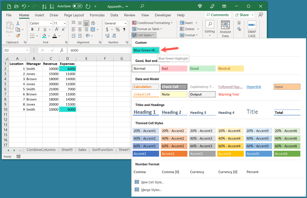 cách làm nổi bật ô và văn bản trong microsoft-excel-13 được nén - Help Desk Geek Cách đánh dấu ô và văn bản trong Microsoft Excel hình 14