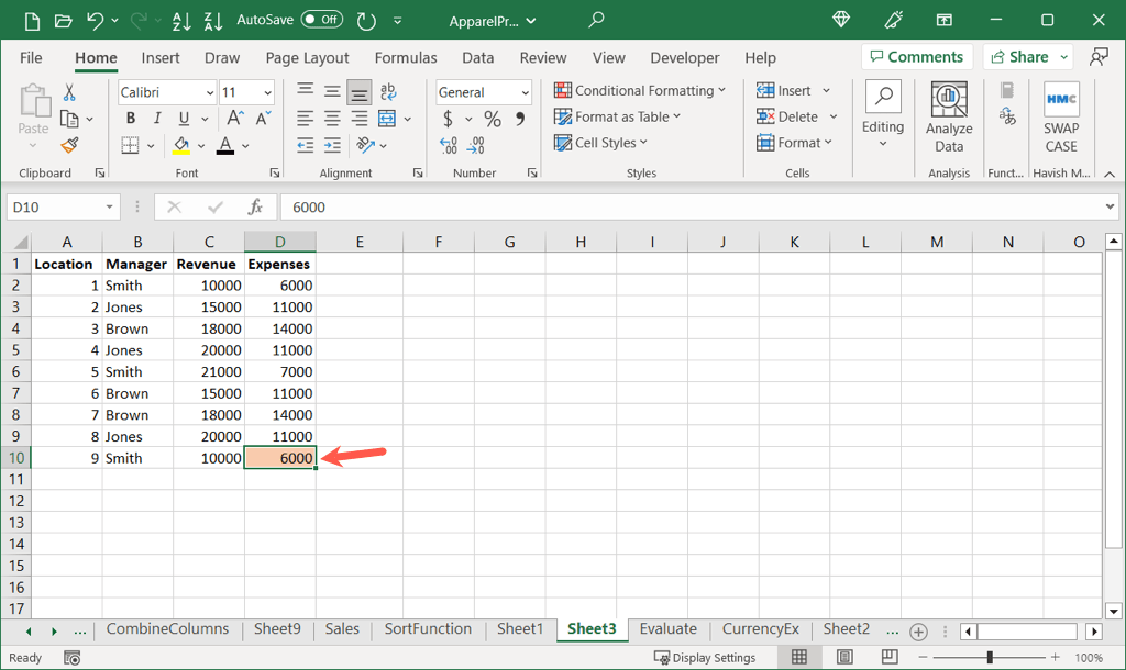 cách làm nổi bật ô và văn bản trong microsoft-excel-16 được nén - Help Desk Geek Cách đánh dấu ô và văn bản trong Microsoft Excel hình 17