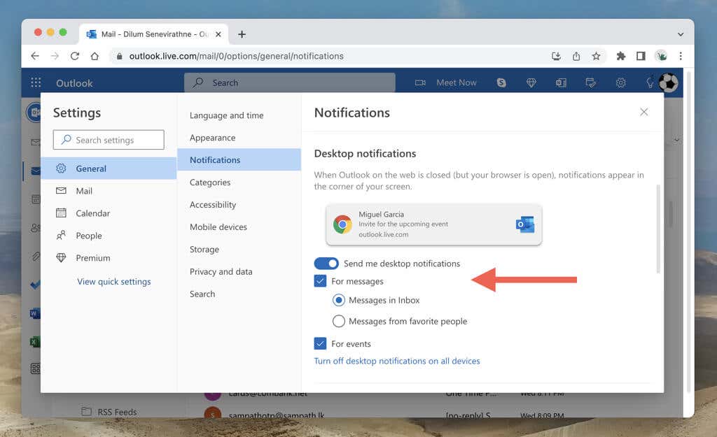 cách bật hoặc tắt-outlook-thông báo-11-nén - Help Desk Geek Cách bật hoặc tắt Off Hình ảnh thông báo Outlook 11