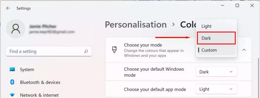 hdg-how-to-en-en-and-customize-dark-mode-in-windows-11-5-nén - Help Desk Geek Cách bật (và tùy chỉnh) Chế độ tối trong Windows 11 hình 5