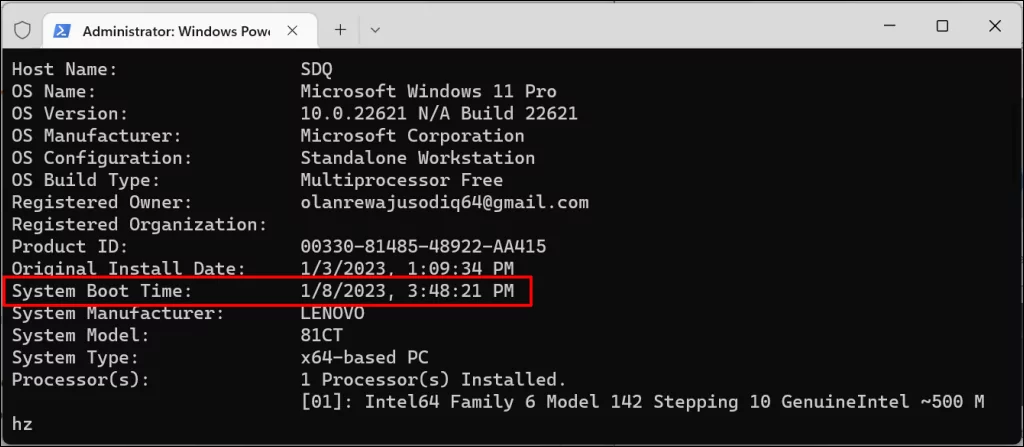 cách tìm-máy tính của bạn-thời gian hoạt động trong windows-11-6 được nén - Help Desk Geek Cách tìm thời gian hoạt động của máy tính trong Windows 11 hình 6