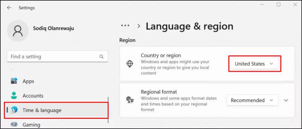 06-change-windows-pc-khu vực-vị trí - Help Desk Geek Cách cài đặt ứng dụng Android trên Windows 11 hình 6