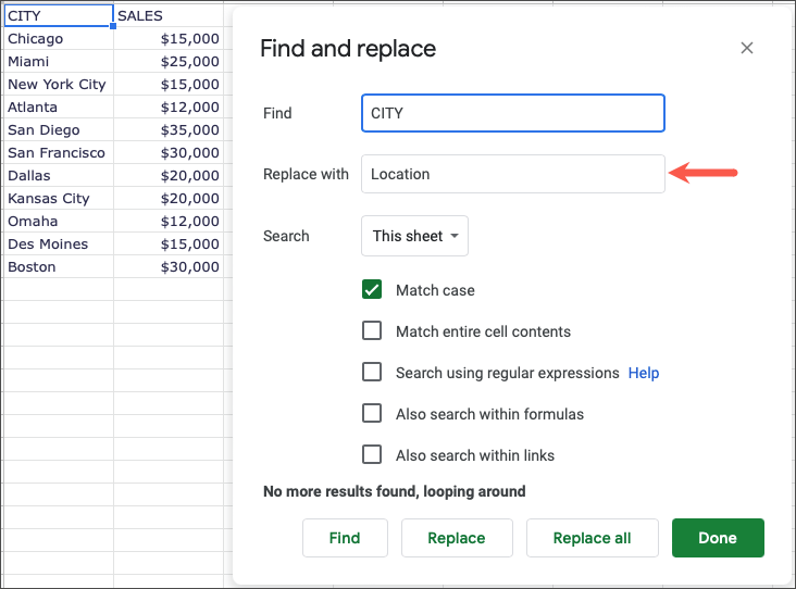 cách sử dụng-tìm-và-thay thế-trong-google-sheets-7-nén - Help Desk Geek Cách sử dụng Tìm và Thay thế trong Google Sheets hình 7
