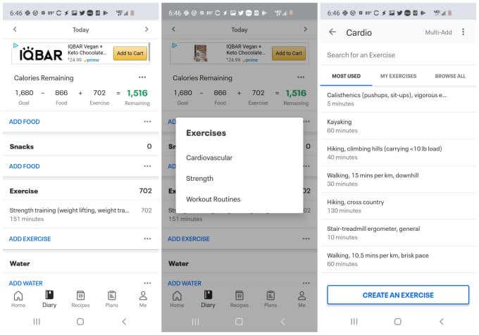 3 bài tập - Mẹo công nghệ trực tuyến Sử dụng hình ảnh MyFitnessPal 2