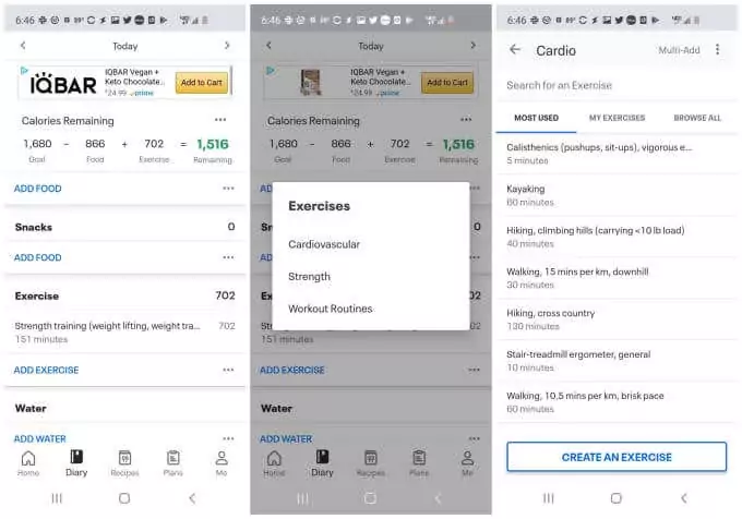 3 bài tập - Mẹo công nghệ trực tuyến Sử dụng hình ảnh MyFitnessPal 2