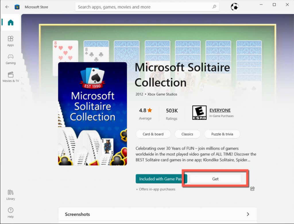 microsoft-solitaire-collection-not-working-in-windows-10-fixes-to-try-15-nén - Help Desk Geek Bộ sưu tập Microsoft Solitaire không hoạt động trong Windows? 10 Cách khắc phục Hãy thử hình 15